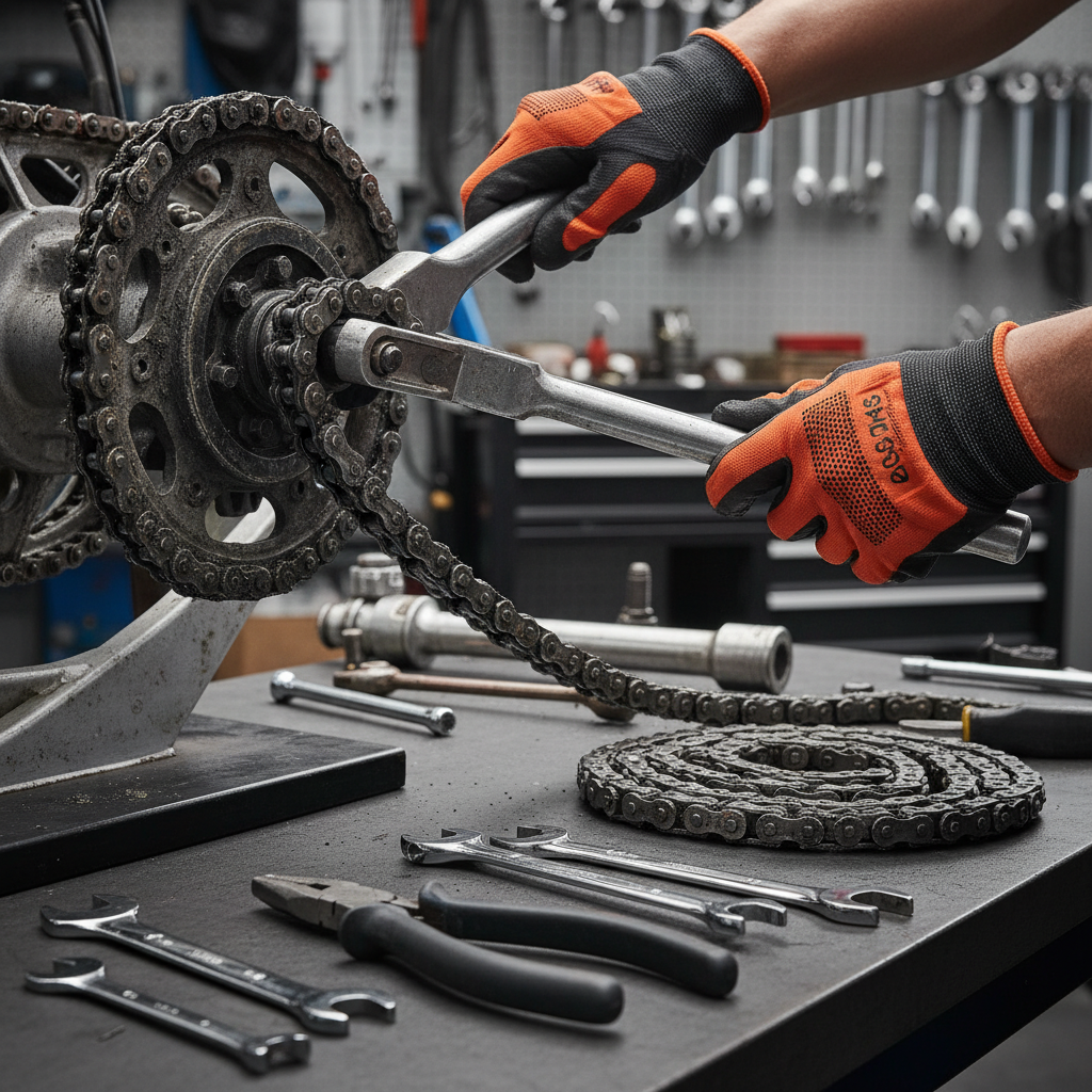 Comment remplacer le kit chaine de sa moto